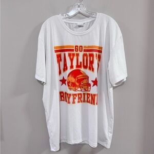 Women's Go Taylor's Boyfriend # 87 Kelce on the back. Size 2XL